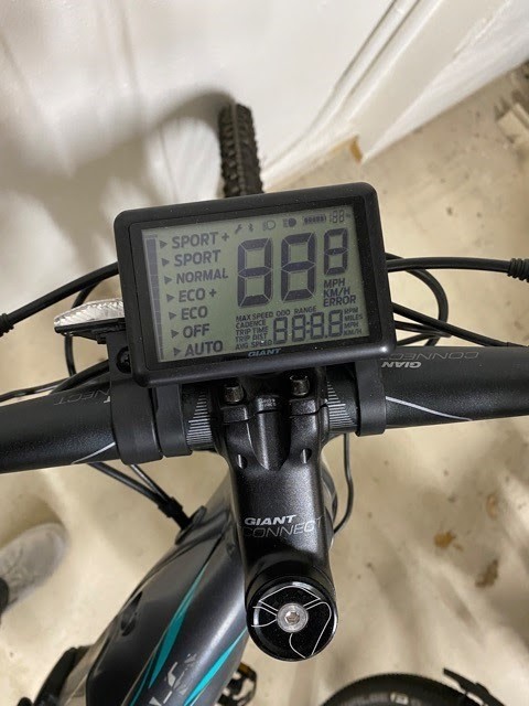 The different speeds of the e-bike: eco, eco+, normal, sport, sport+.