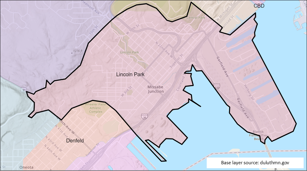 Map of Lincoln Park Boundaries