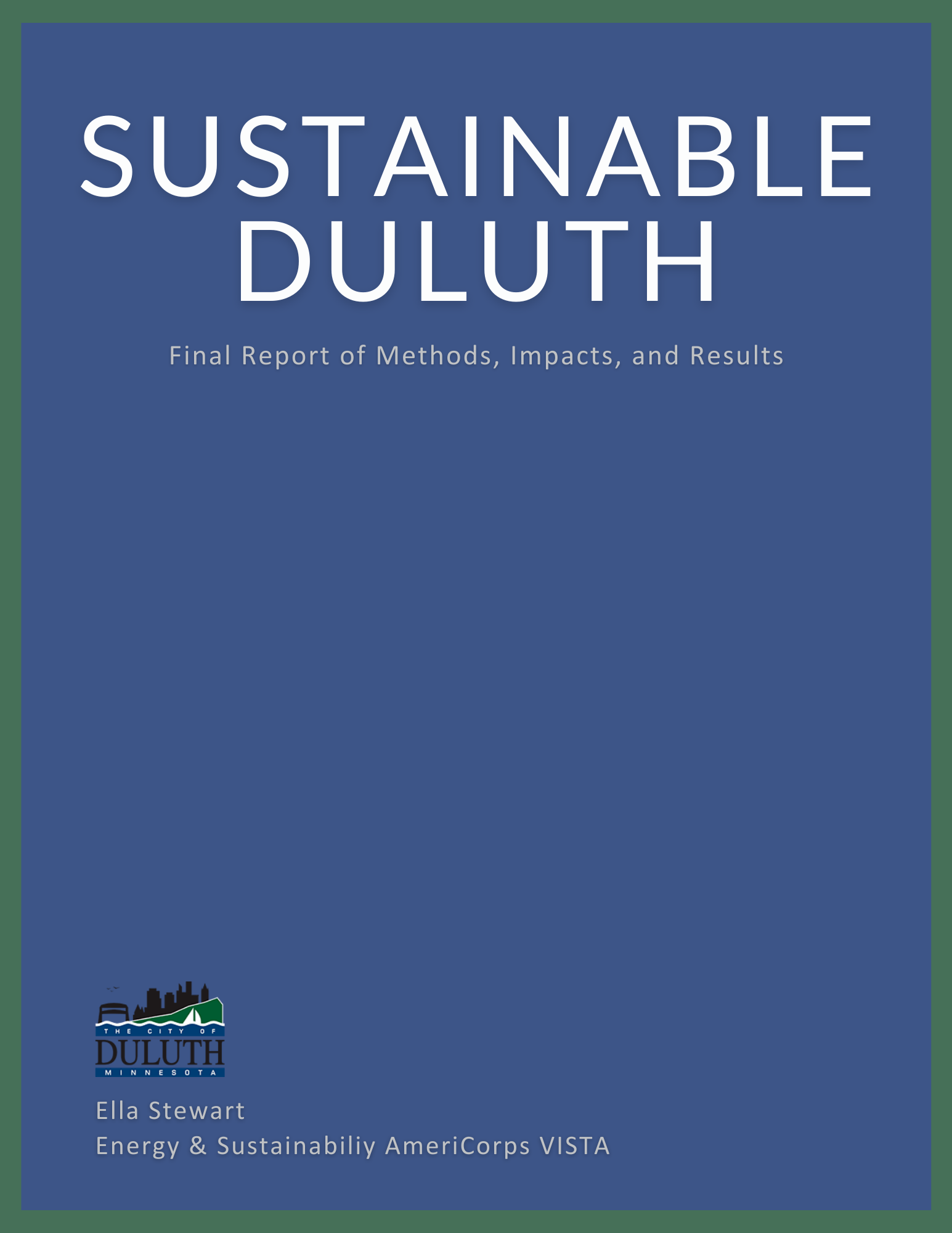 Sustainable Duluth Report