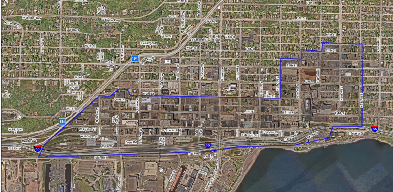 Map of area. Contact Planning Department for more detailed information.