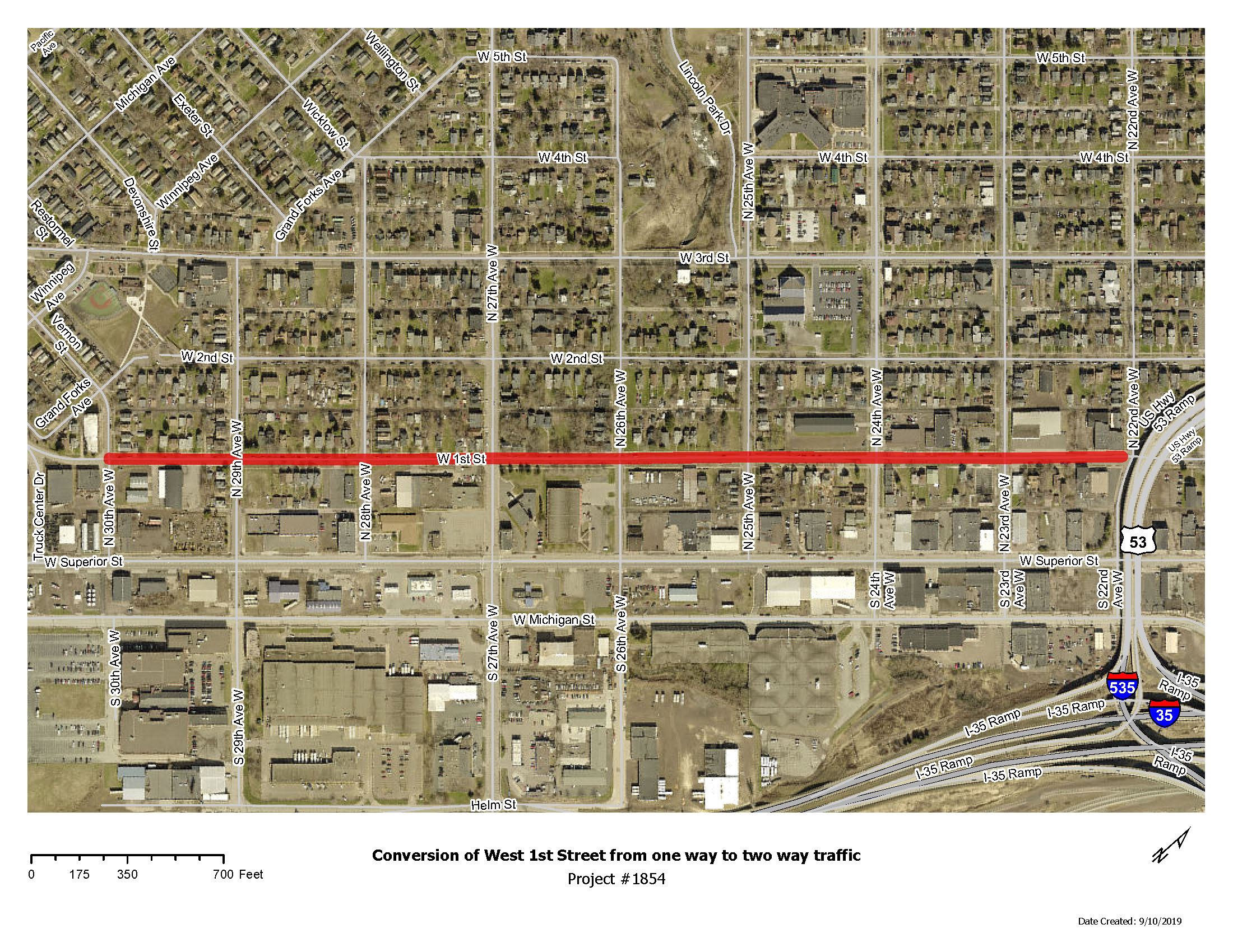 West First Street Map