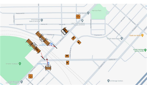 Grand Avenue temp closure map