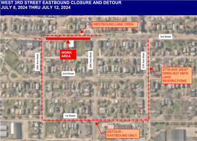 West Third Street Detour