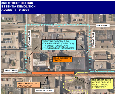 Third Street Detour Map