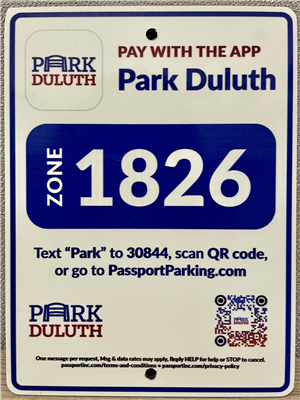 Image of Park Duluth parking sign