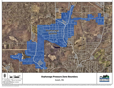 Affected defined geographical area map for boil water notice on September 18