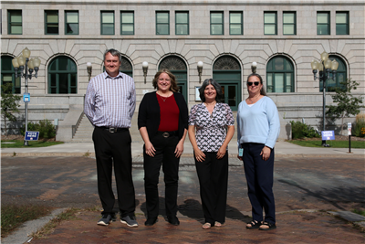 From L to R: City Auditor Josh Bailey, Budget Manager Missy Herold, Finance Director Nina Salinas, and Purchasing Agent Patrice Stalvig
