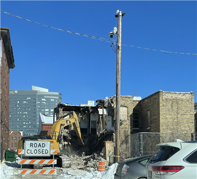 Rear corner demolition efforts