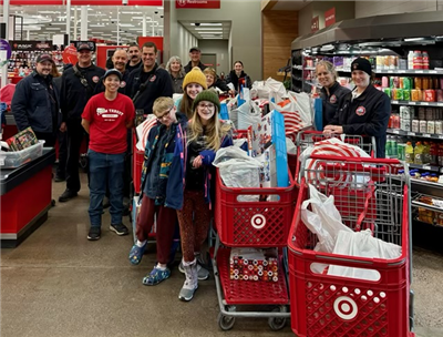 DFD employees shopping for toys